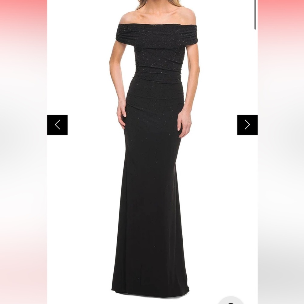 La Femme 30117 Off Shoulder Beaded Long Gown 10
